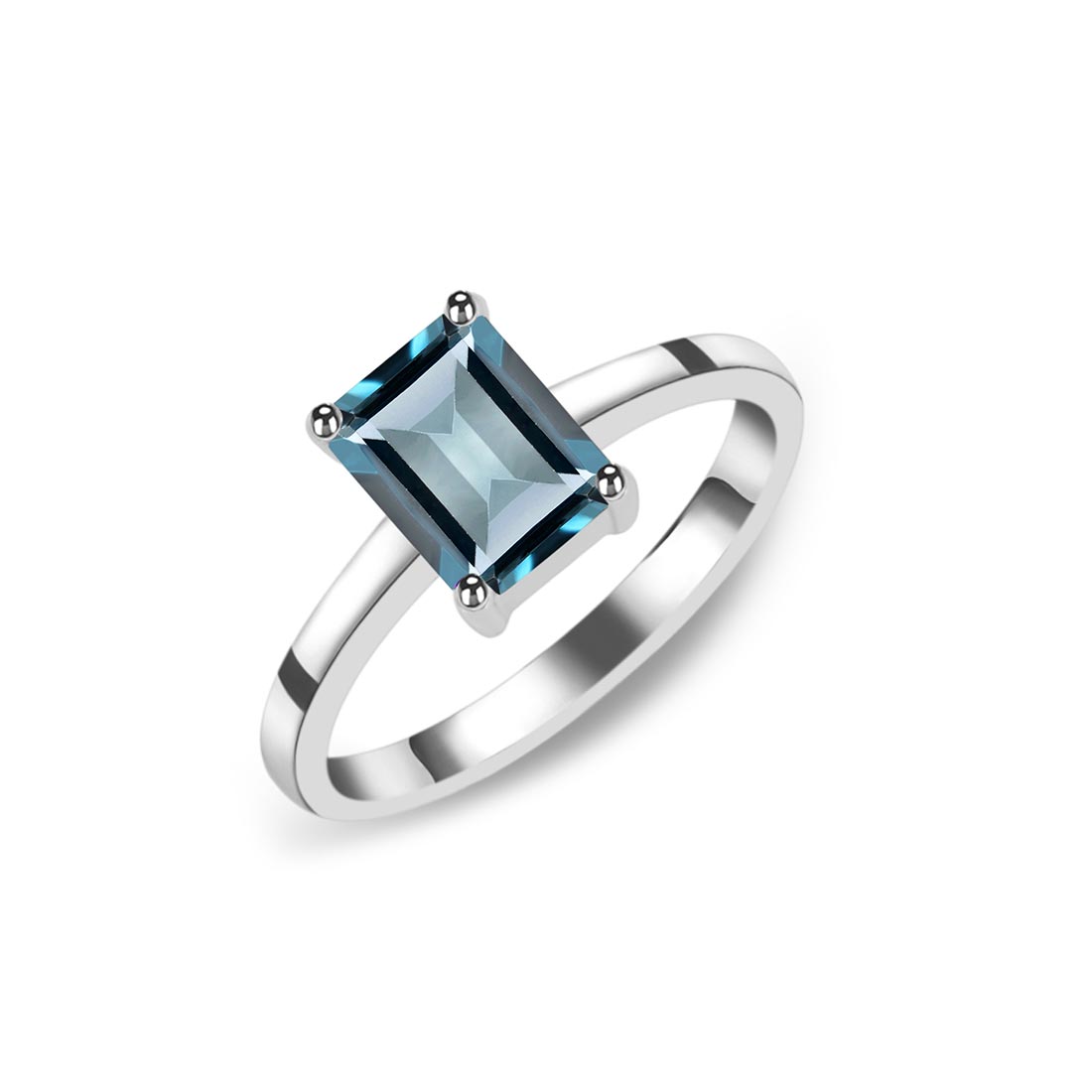 London Blue Topaz Ring-(LBTZ-SR-247.)